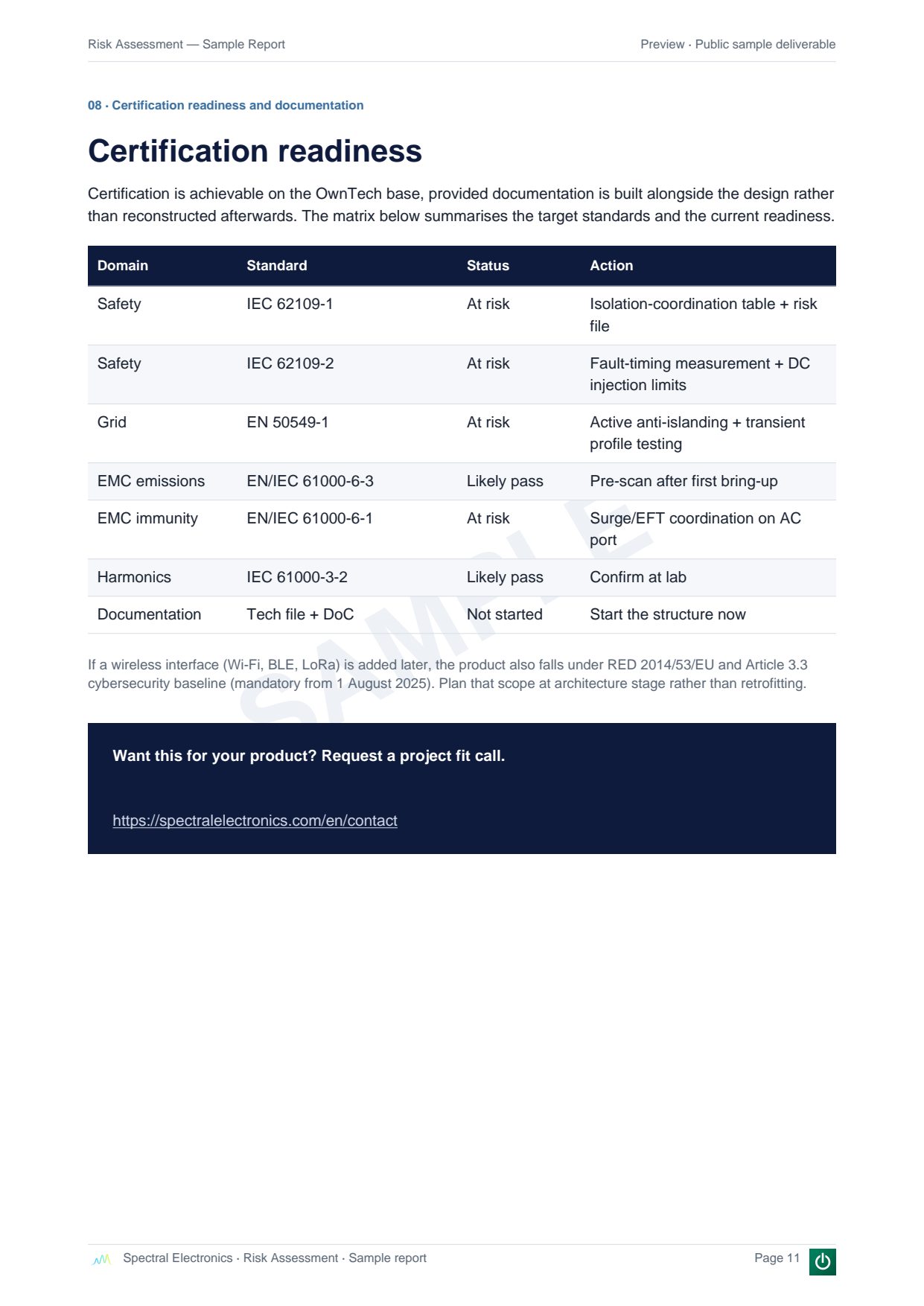 See a sample Risk Assessment report — page 11