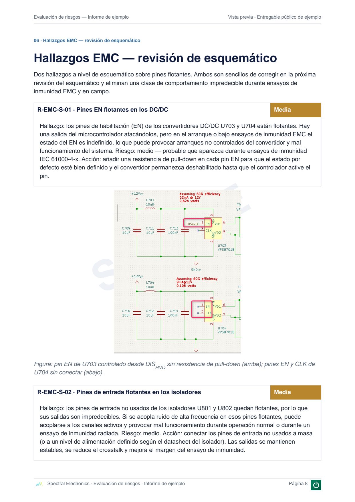 Mira un informe de Evaluación de Riesgos de ejemplo — página 8